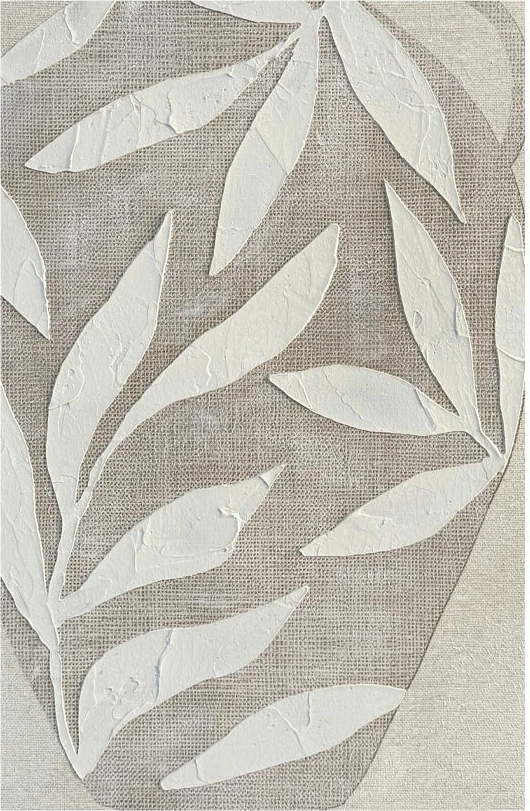 Pikturë dekorative HUSK me kornizë, kanavacë, bezhë e bardhë, 82.6x4.3x122.6cm