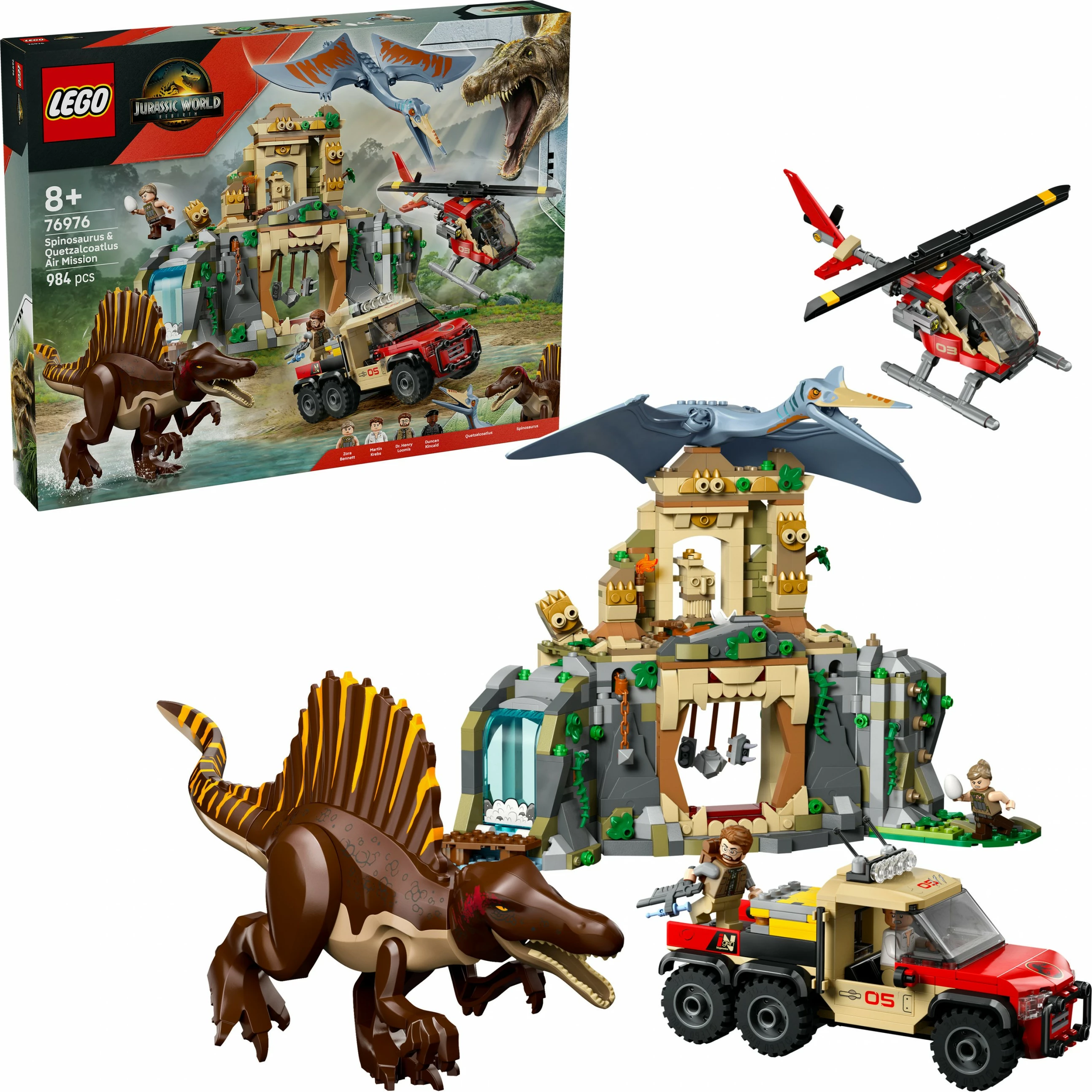Set ndërtimi LEGO Jurassic World 76976, 984 pjesë, shumëngjyrësh