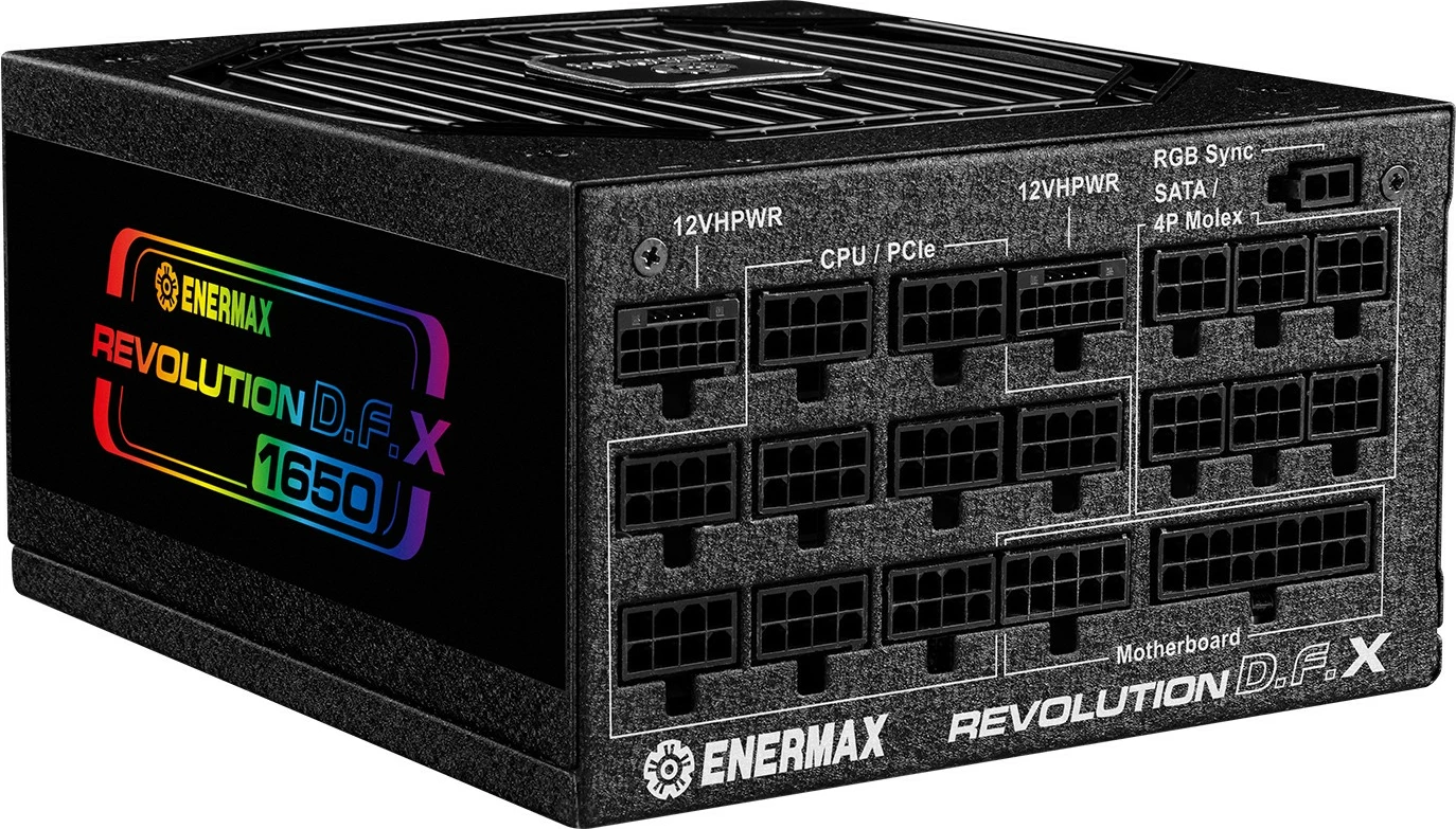 Furnizues energjie Enermax Revolution D.F.X ERT1650EWT, 1650W, 80 PLUS Gold, kabllo modulare, i zi me RGB