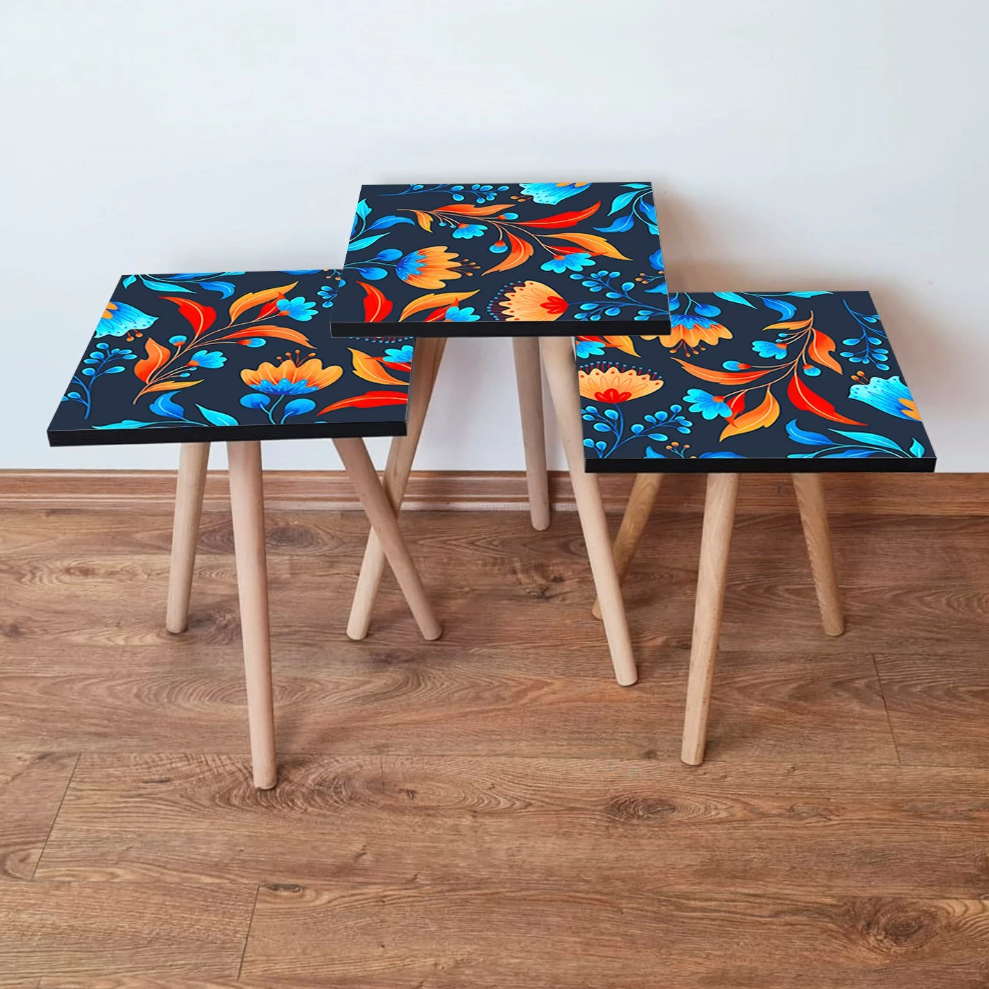 Set tavolinash të vendosshme, 3 copë, Skye Decor, shumëngjyrëshe, 3Shp166