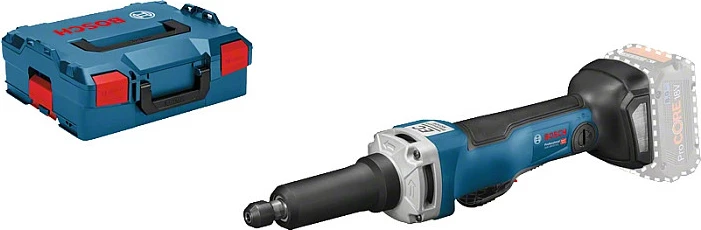 Drejtues elektrik Bosch GGS 18 V-23 PLC, brushless, 18V, me valixhe, zi/blu/kuqe/argjend