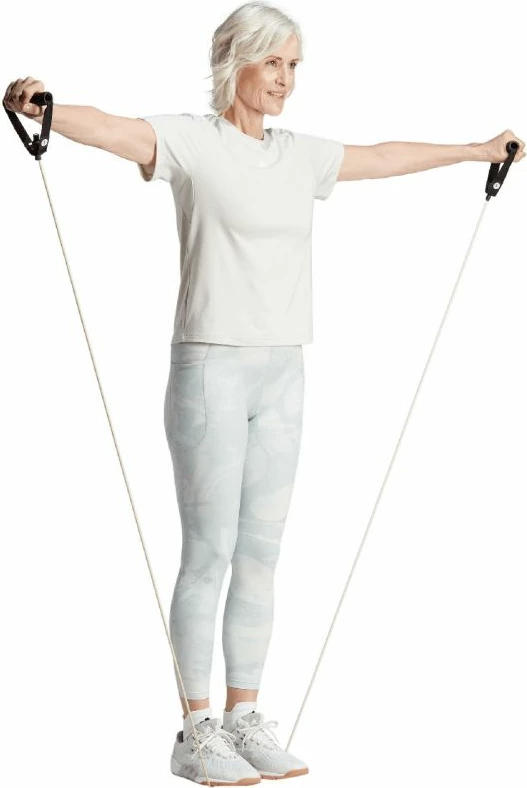 Maicë stërvitjeje për femra adidas, krem