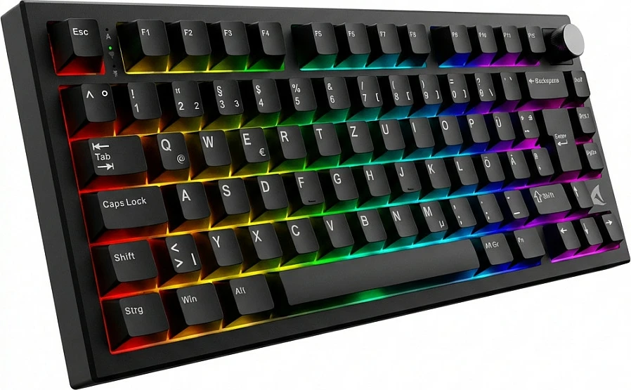 Tastierë mekanike Sharkoon SKILLER SGK55W, DE-Layout, switch linear, RGB, e zezë