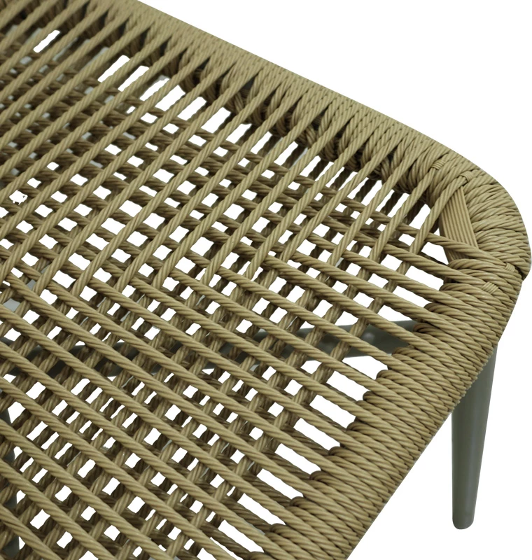 Karrige alumini-pe rattan Agus e grumbullueshme, ngjyrë kafe, 55x63x77cm