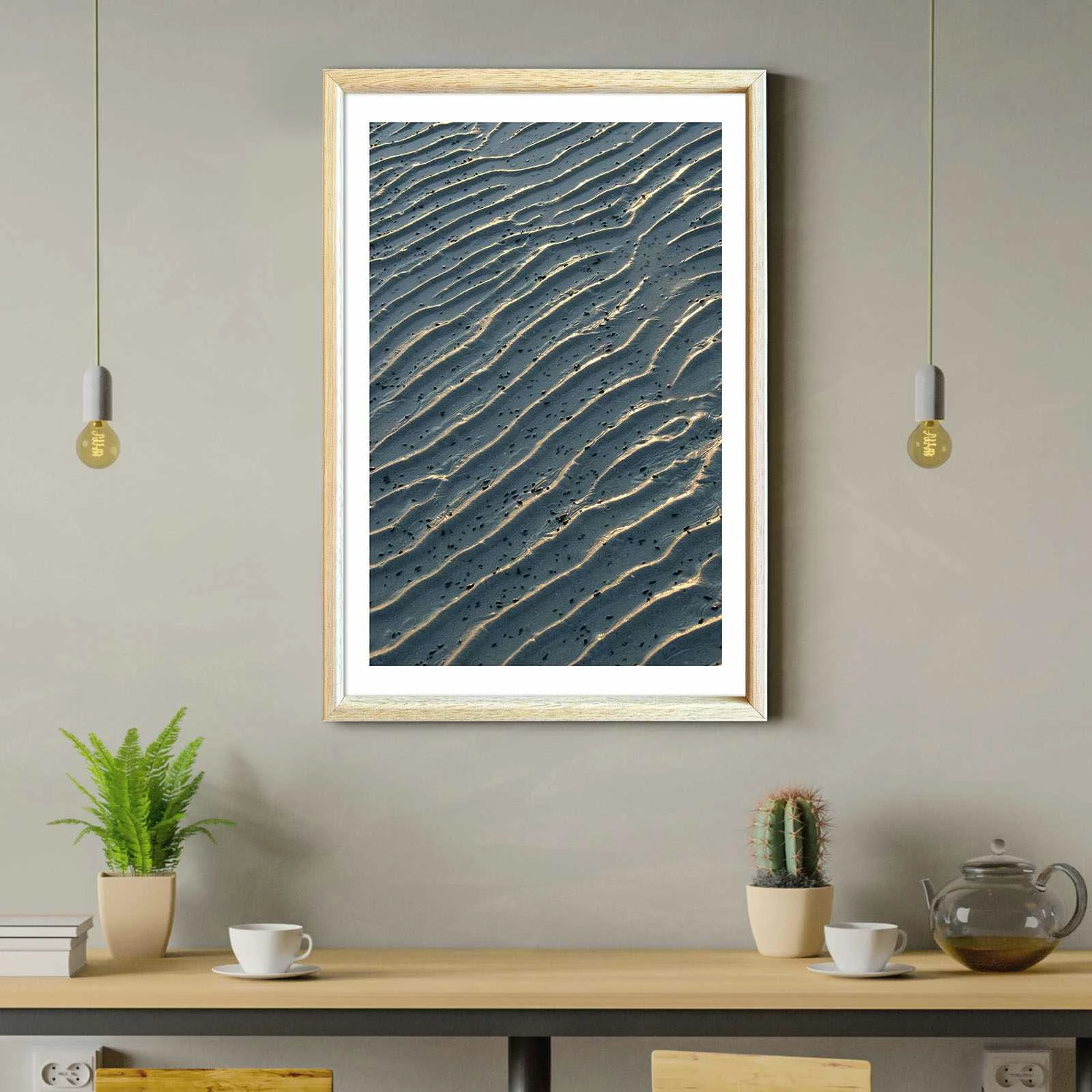 Pikturë dekorative me kornizë druri, MDF, Wallity, Ahswabisabi-030, shumëngjyrëshe, 42x62cm