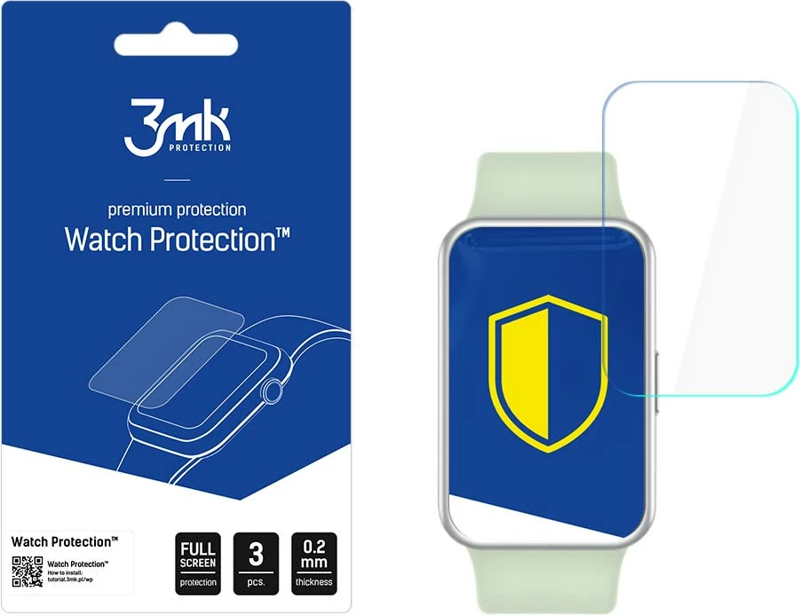 Folje mbrojtëse për orë Huawei Watch Fit Elegant 3mk Watch Protection ARC+, set 3 copë