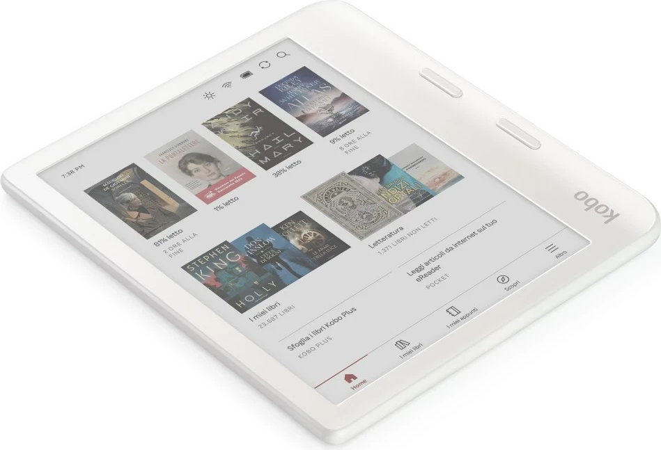 Lexues elektronik KOBO Libra, 7", 32 GB, Wi-Fi, e bardhë