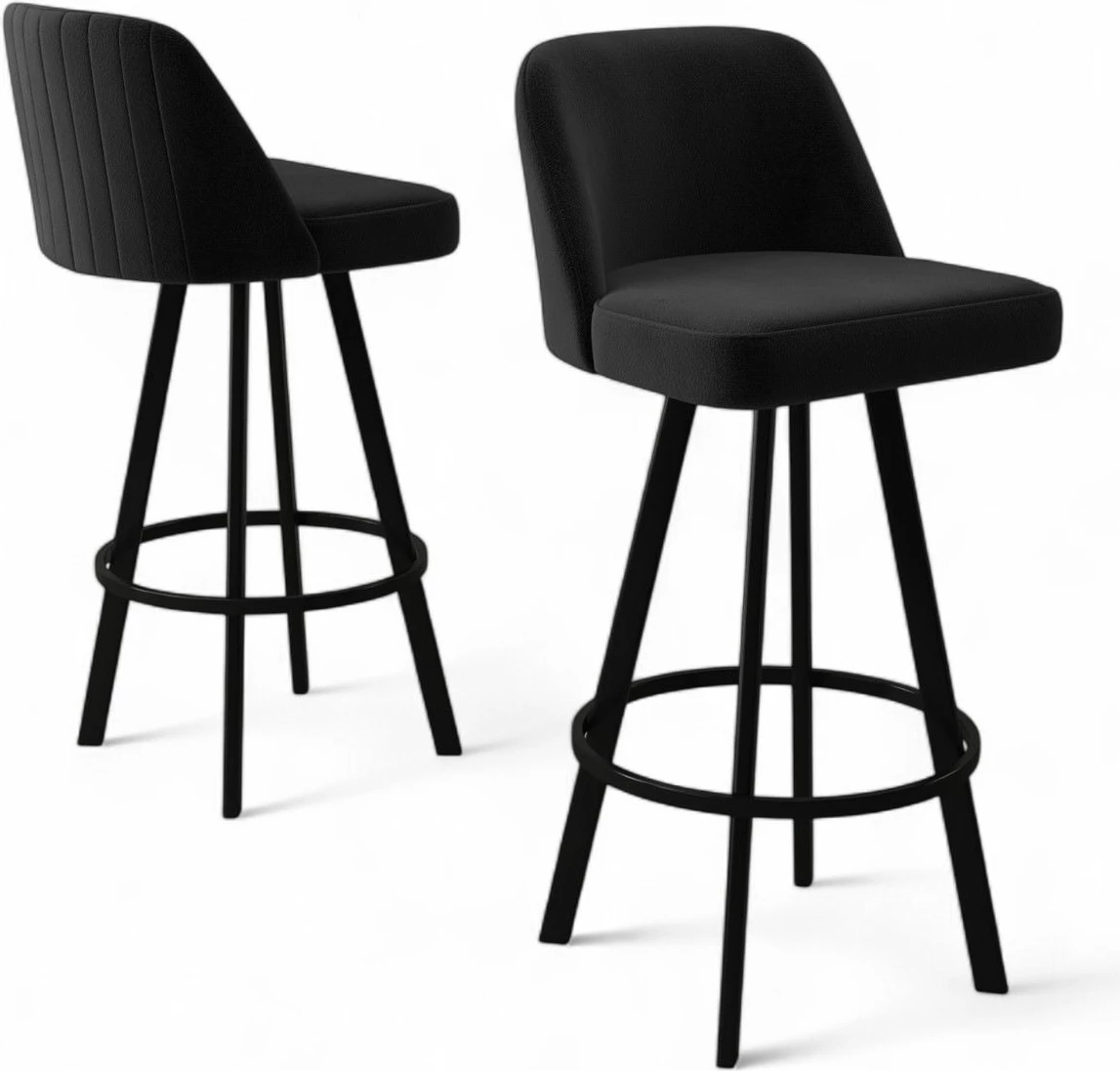 Set karrigesh për bar (6 copë), Skye Decor, Atex, e zezë