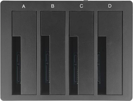 Docking stacion USB Type-C DeLOCK, 4x SATA HDD/SSD 2.5/3.5 inç, 5 Gbps, e zezë