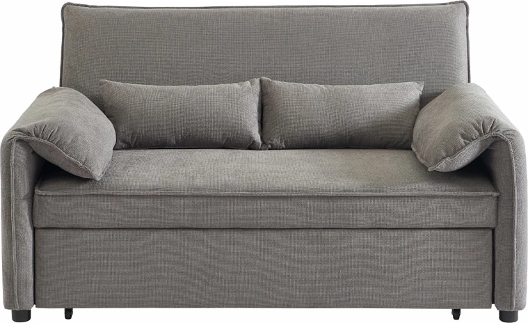 Krevat divan Rubik, 3 vende, ngjyrë gri, 161x84x92