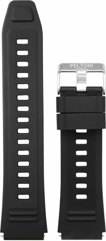 Rrip silikoni për meshkuj VELTORI për smartwatch, i zi