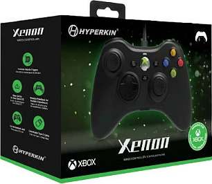Kontroller Hyperkin Xenon, me kabllo USB, për Xbox One/Series X|S, port 3.5mm, i zi