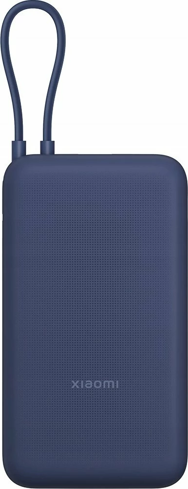 Powerbank Xiaomi PB2030MI 20000mAh 33W me kabllo USB-C të integrume, 3 porta, blu