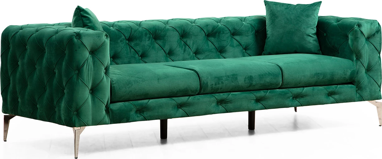 Divan treshe Atelier del Sofa, Como, ngjyrë e gjelbër