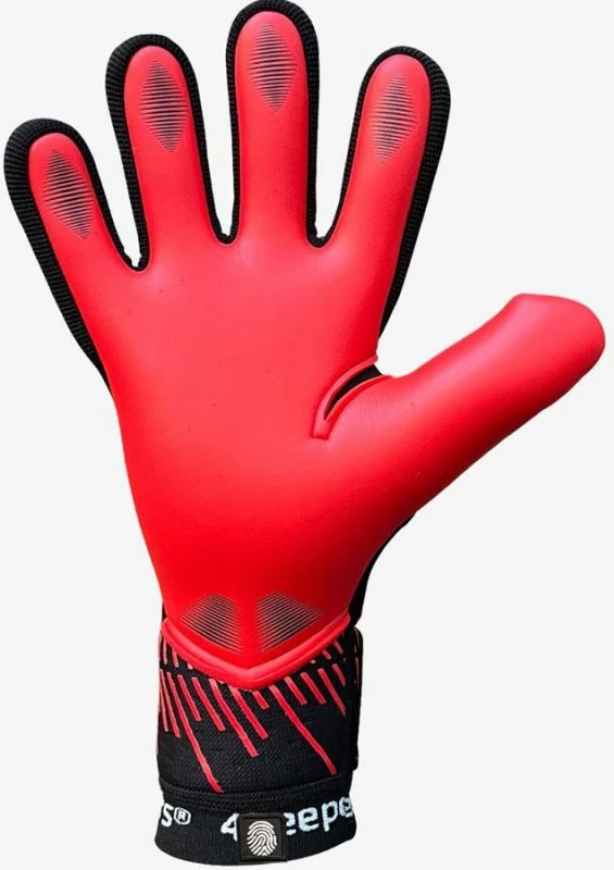 Doreza portieri për meshkuj 4keepers, të zeza e të kuqe [Madhësia: 9.5]