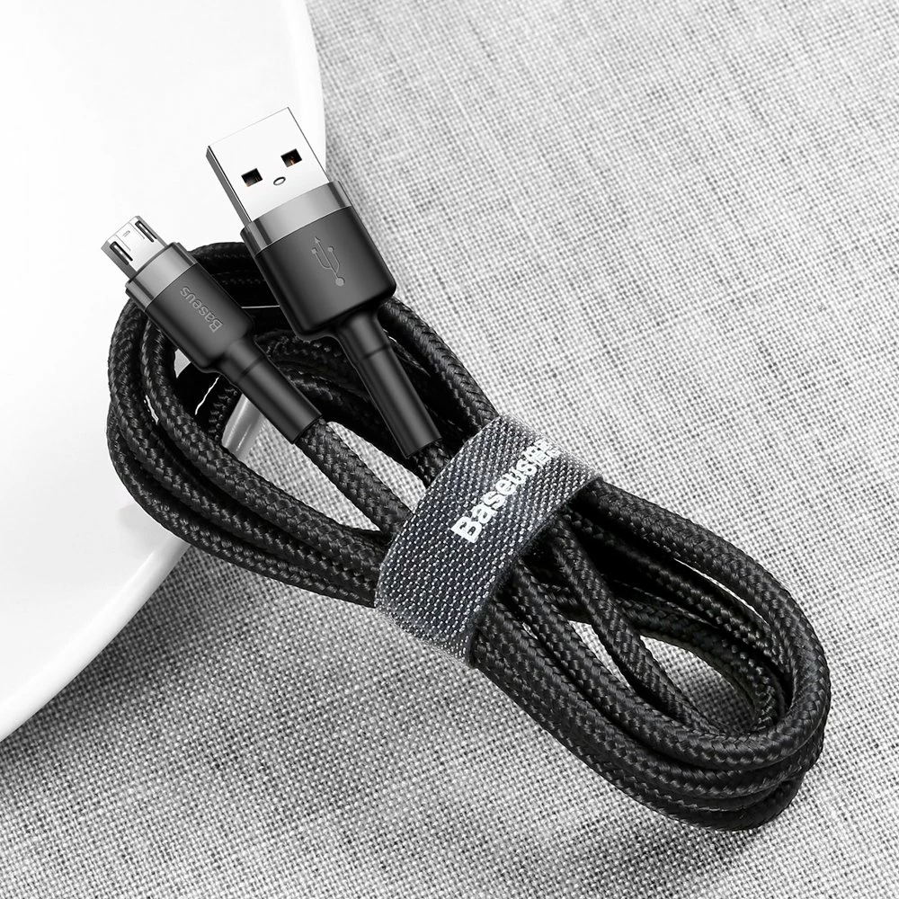 Kabllo Baseus Cafule CAMKLF-HG1, USB në micro USB, 3m, Gri-e zezë