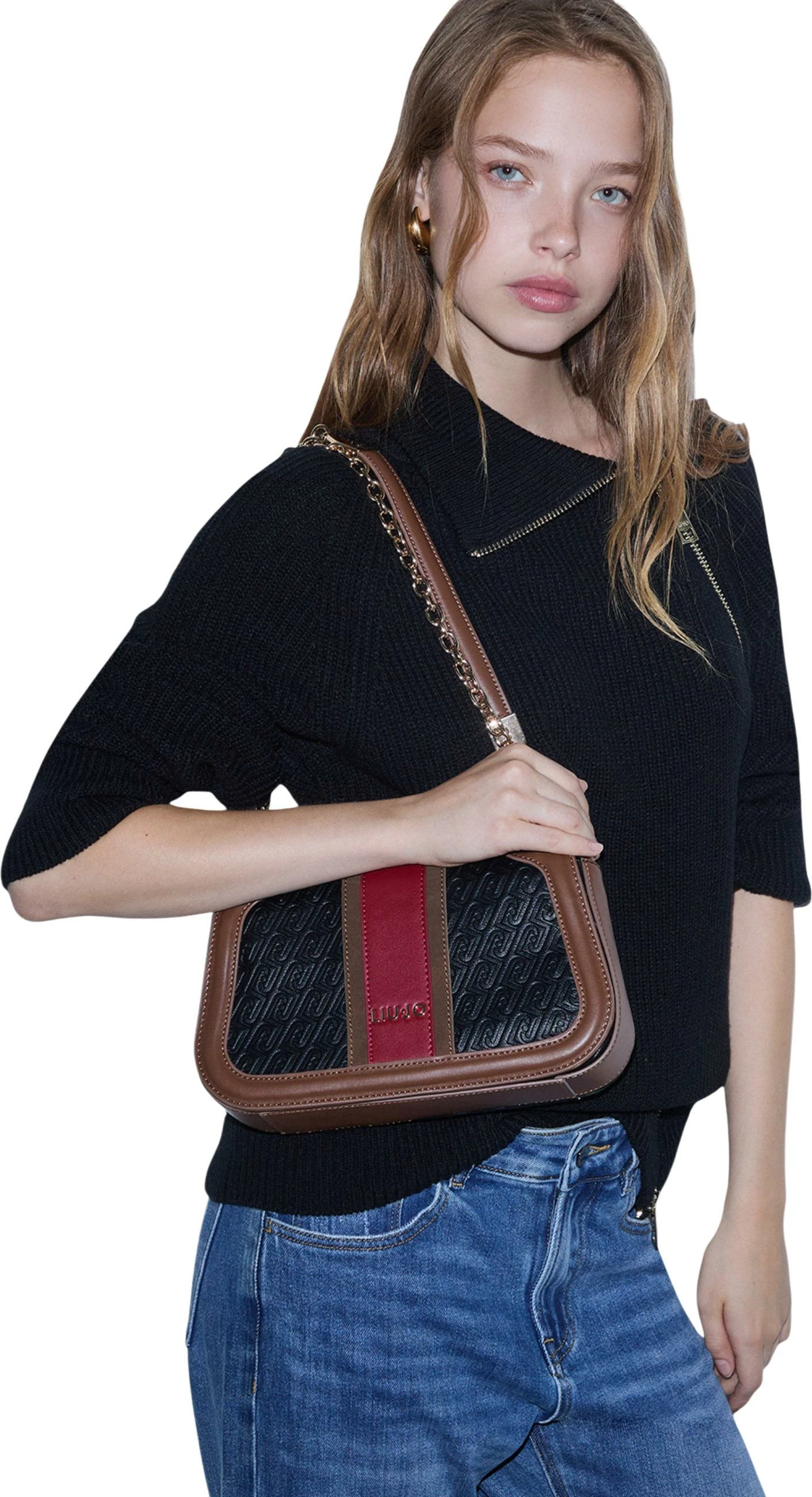 Çantë crossbody për femra Liu Jo CROSS OVER AF6108 E1141, e zezë