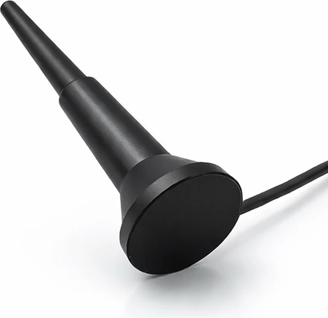 Antena 4G LTE me bazë magnetike, Qoltec 57058, 5 dBi, 600-2700 MHz, SMA, kabllo 3 m, e brendshme, e gjithanshme, e zezë