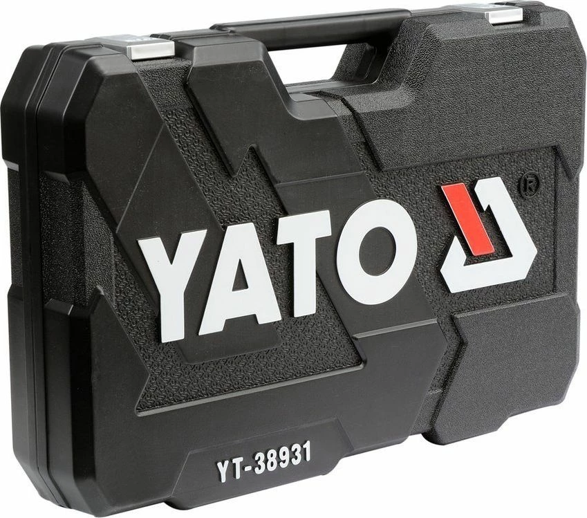 Komplet veglash Yato YT-38931 173 copë 1/4\", 3/8\", 1/2\" me valixhe, e zezë