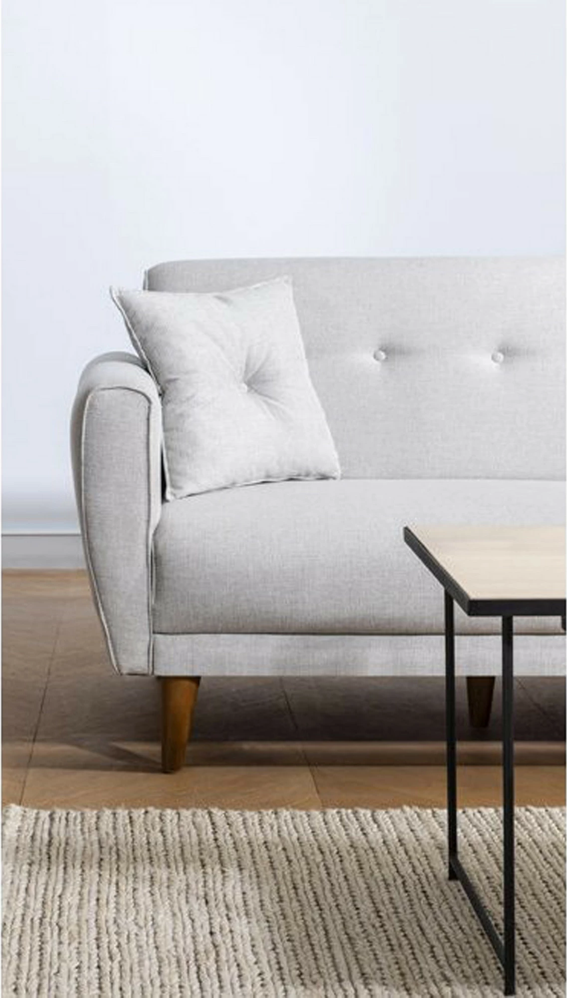 Set divani-krevat Atelier del Sofa, Aria-TKM05-1005, krem