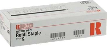 Kapëse zëvendësuese, Ricoh Type K 410802, për finisher printer/kopjues, kapacitet 1,650–2,700 fletë, paketë 3