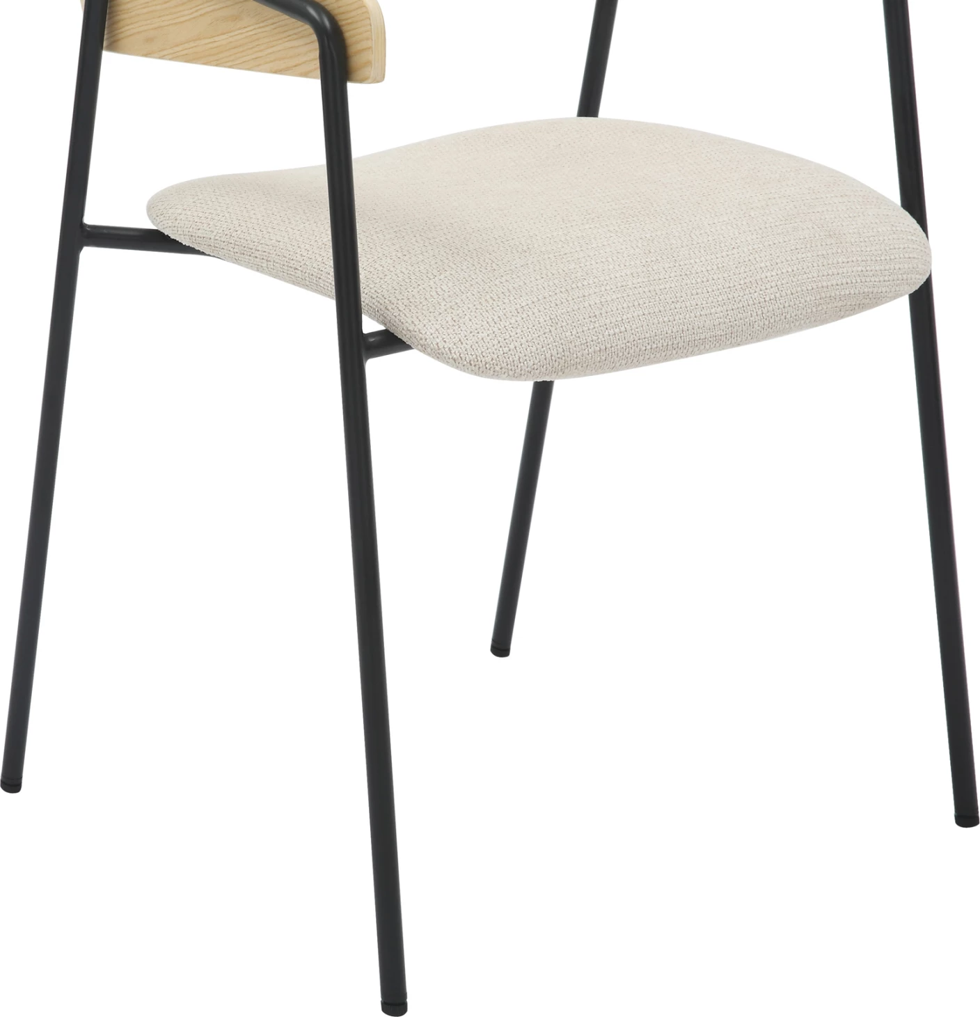 Karrige për ngrënie KORIN FH9975.01 metal-bezhë, dru, 54x51x72.5H cm, set prej 2 copë