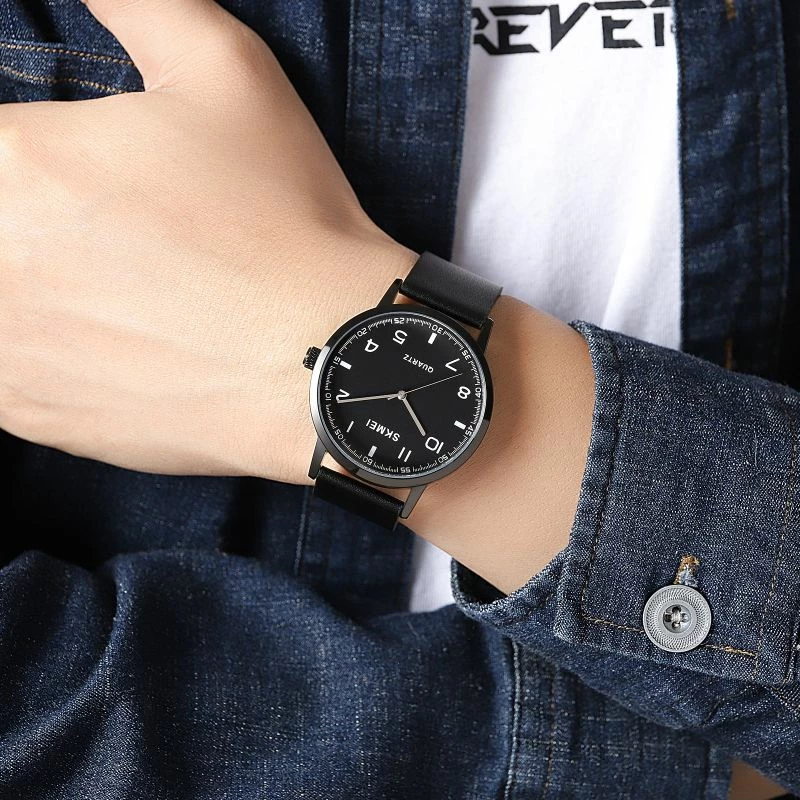 Orë dore për meshkuj Skmei, e zezë