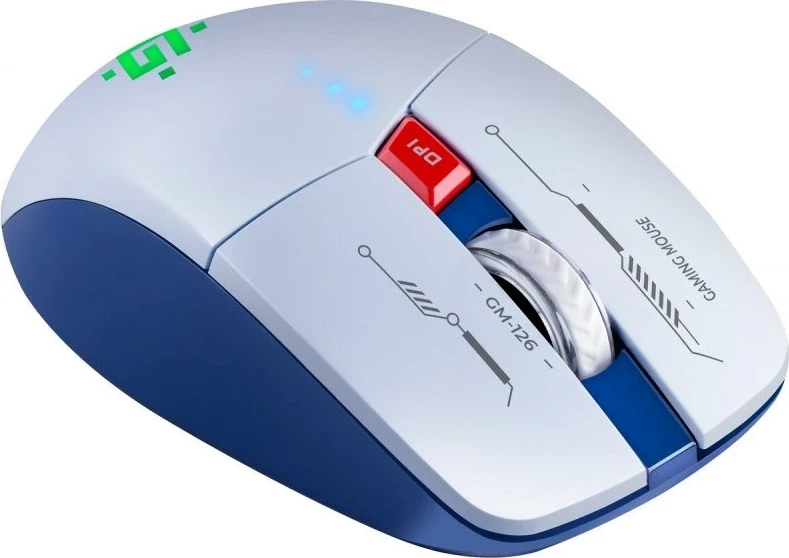 Maus Defender GM-126 TISA RF+BT Optik 1600dpi 6P, Bardhë