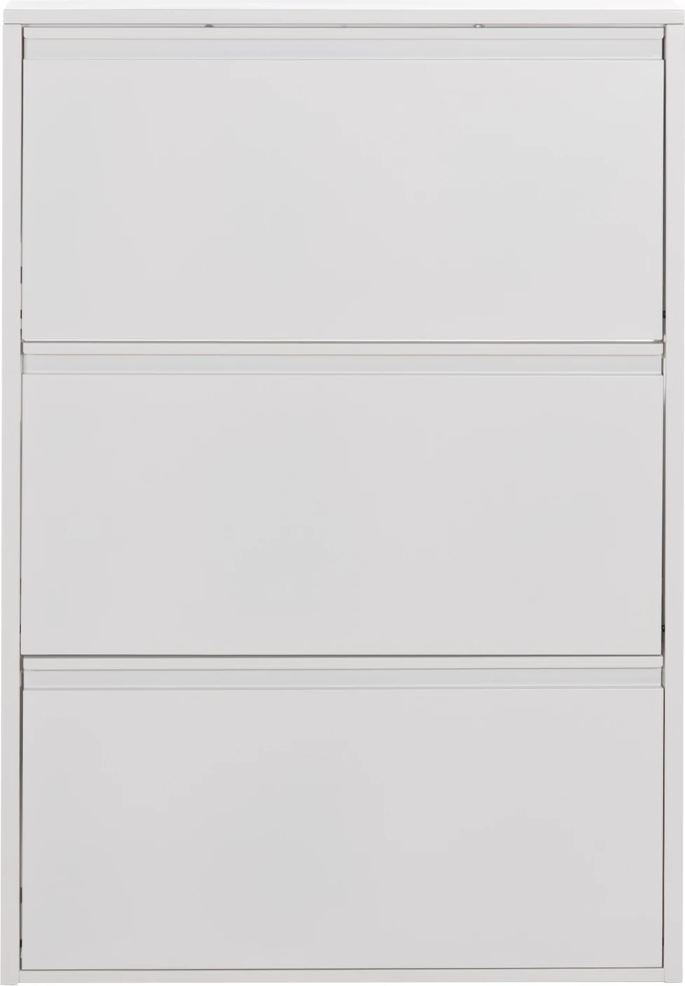 Dollap këpucësh metalik STARK, i bardhë, 3 dyer magnetike, FH6633.02, 71x15x103cm