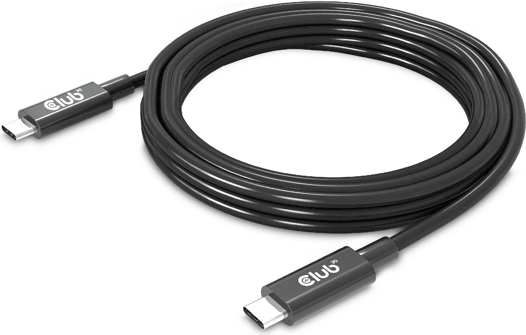Kabllo USB Type-C Club3D 3m, 240W, 8K, 40Gbps, e zezë
