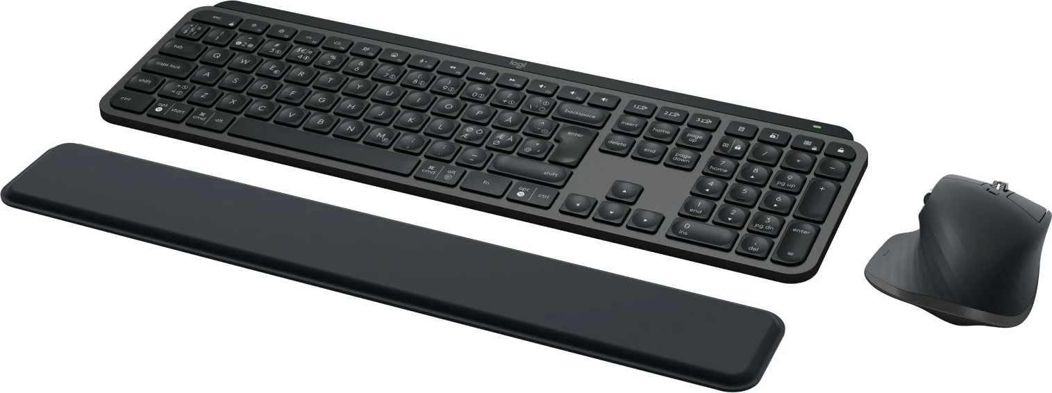 Set tastierë dhe maus Logitech 920-010931, Wireless, RF Wireless + Bluetooth, QWERTY, LED, Grafit
