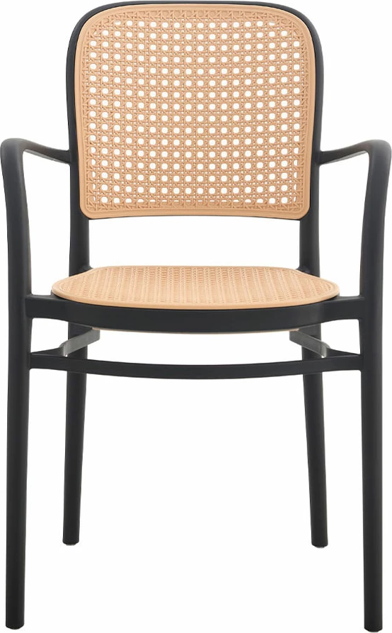 Karrige Vienna, e zezë-natyrale, 55x53x85.5 cm