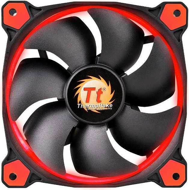 Ventilator kase Thermaltake Riing 12 LED, 120mm, 1500 RPM, i kuq