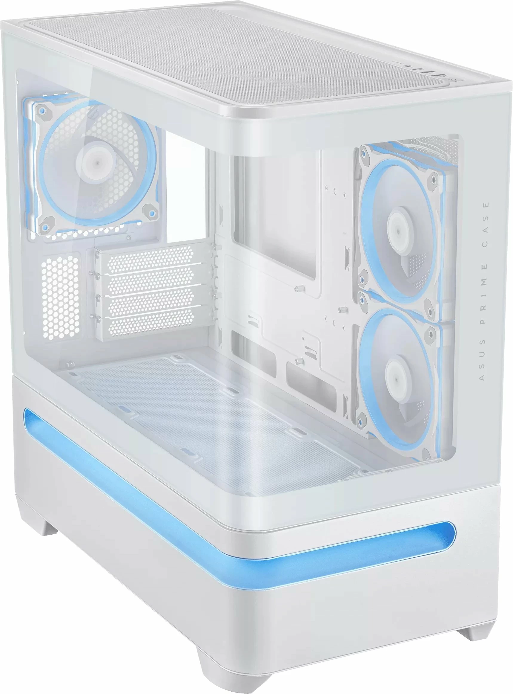 Kasë Asus Prime AP202 TG ARGB microATX/mini-ITX, mini tower, USB-C, pa furnizim, e bardhë