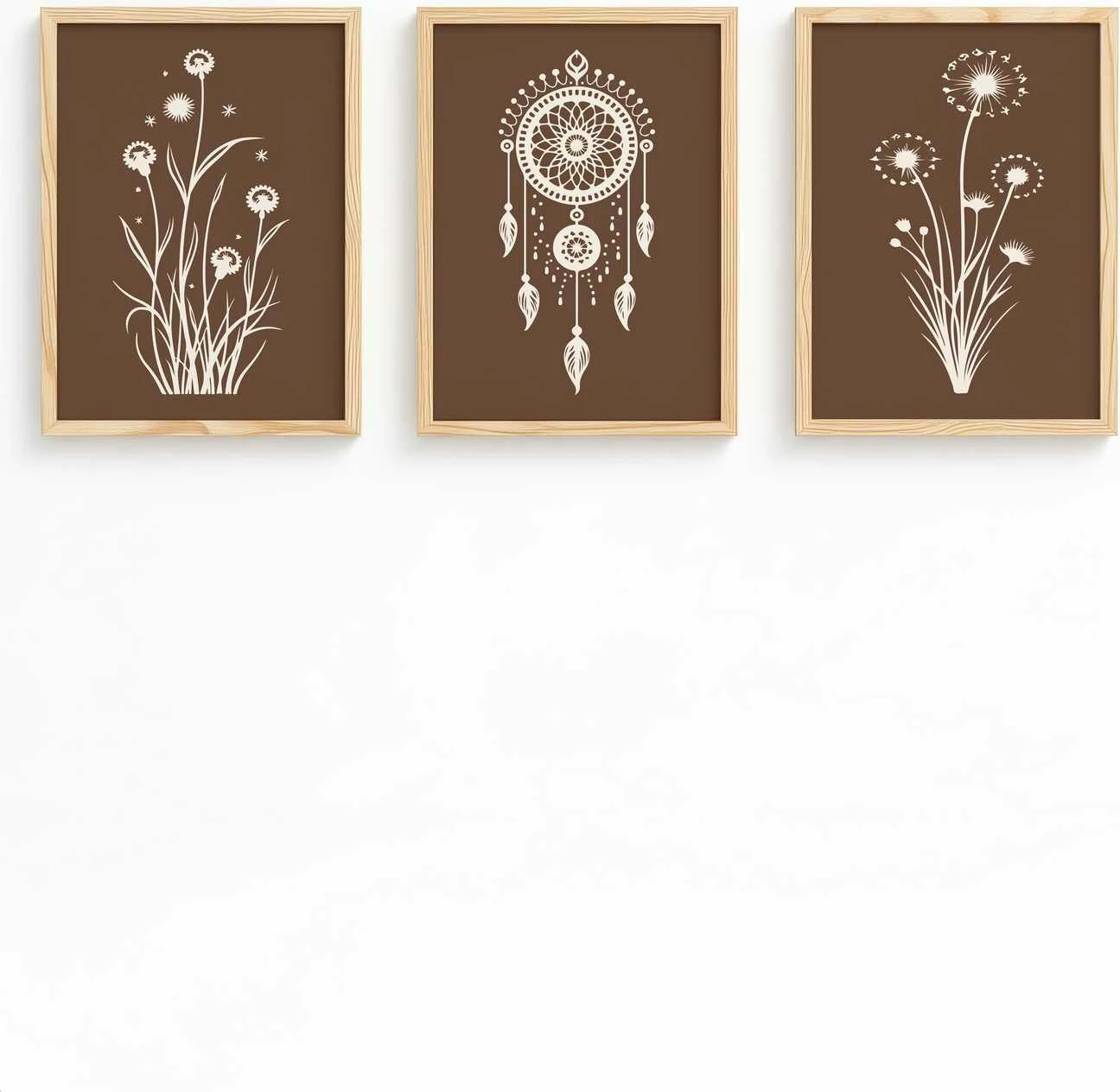 Pikturë dekorative me kornizë MDF (3 copë), Wallity, Huhu514, 40x60