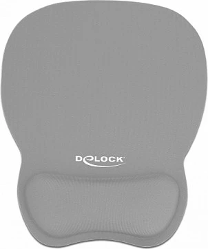 Mauspad DeLOCK 12698 me mbështetëse për kyç, 245x206mm, 2cm, gri