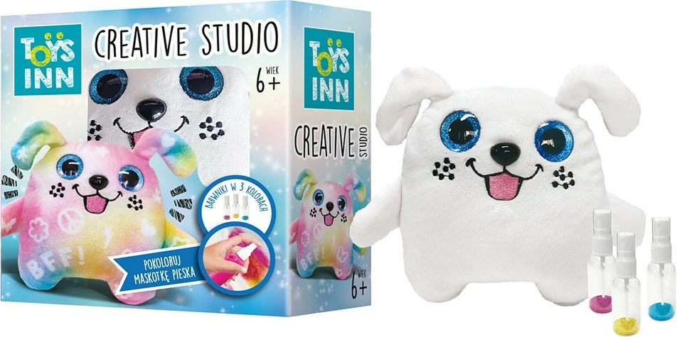 Set kreativ maskotë pelushi Stnux STN9445 me sprej ngjyrosës, shumëngjyrëshe