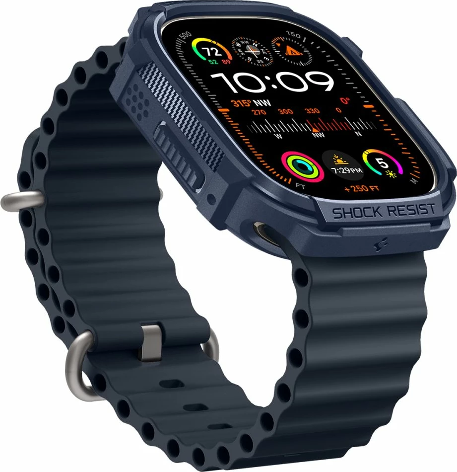 Mbështjellës Spigen Rugged Armor për Apple Watch Ultra 49mm, Navy Blue