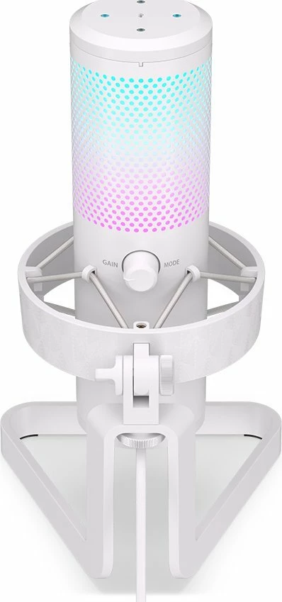 Mikrofon Endorfy AXIS Streaming Onyx White (EY1B007), USB-C/3.5 mm, ARGB, i bardhë