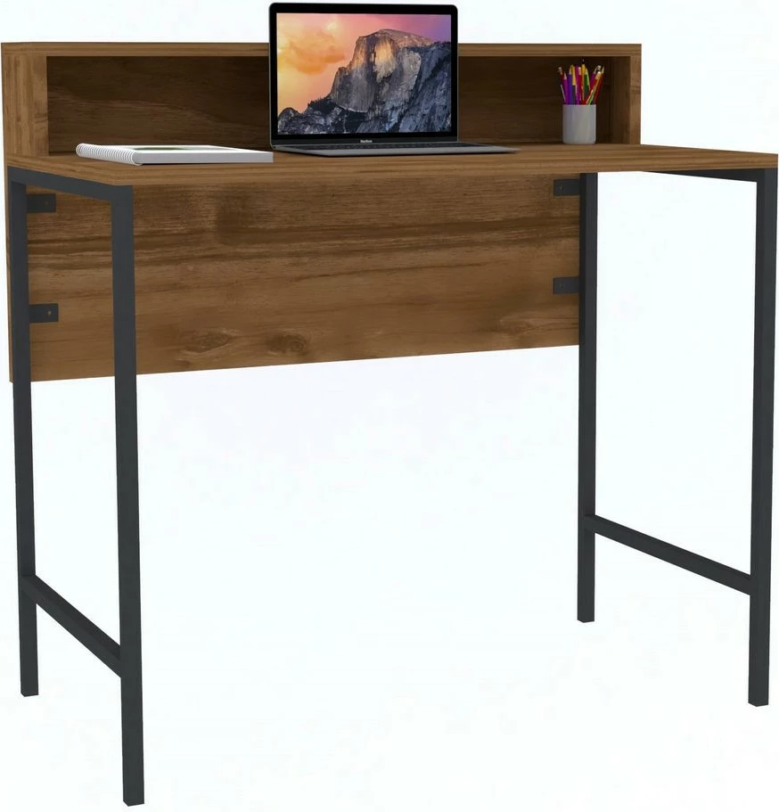 Tavolinë studimi Hanah Home, Uso, ngjyrë arre, e zezë