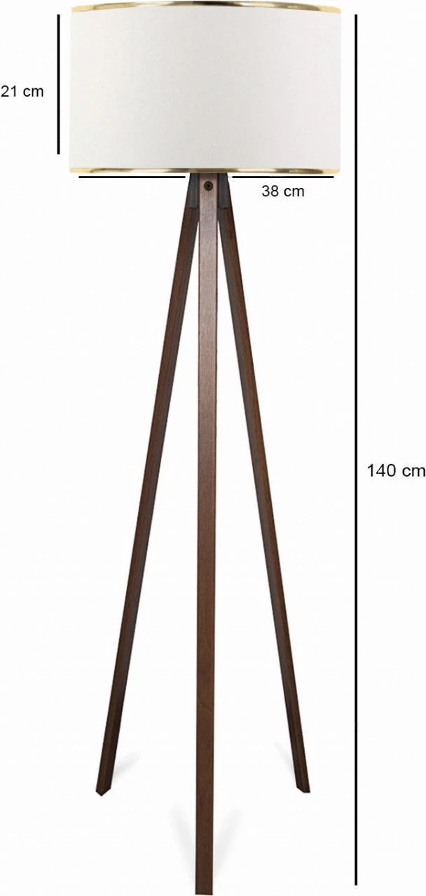 Llambë dyshemeje Opviq, AYD-2984, dru, e bardhë, 140cm