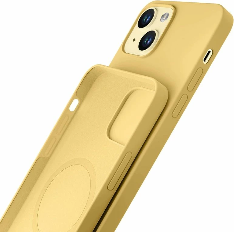 Kllapë telefoni 3mk Hardy Silicone MagCase për iPhone 15 Plus, e verdhë