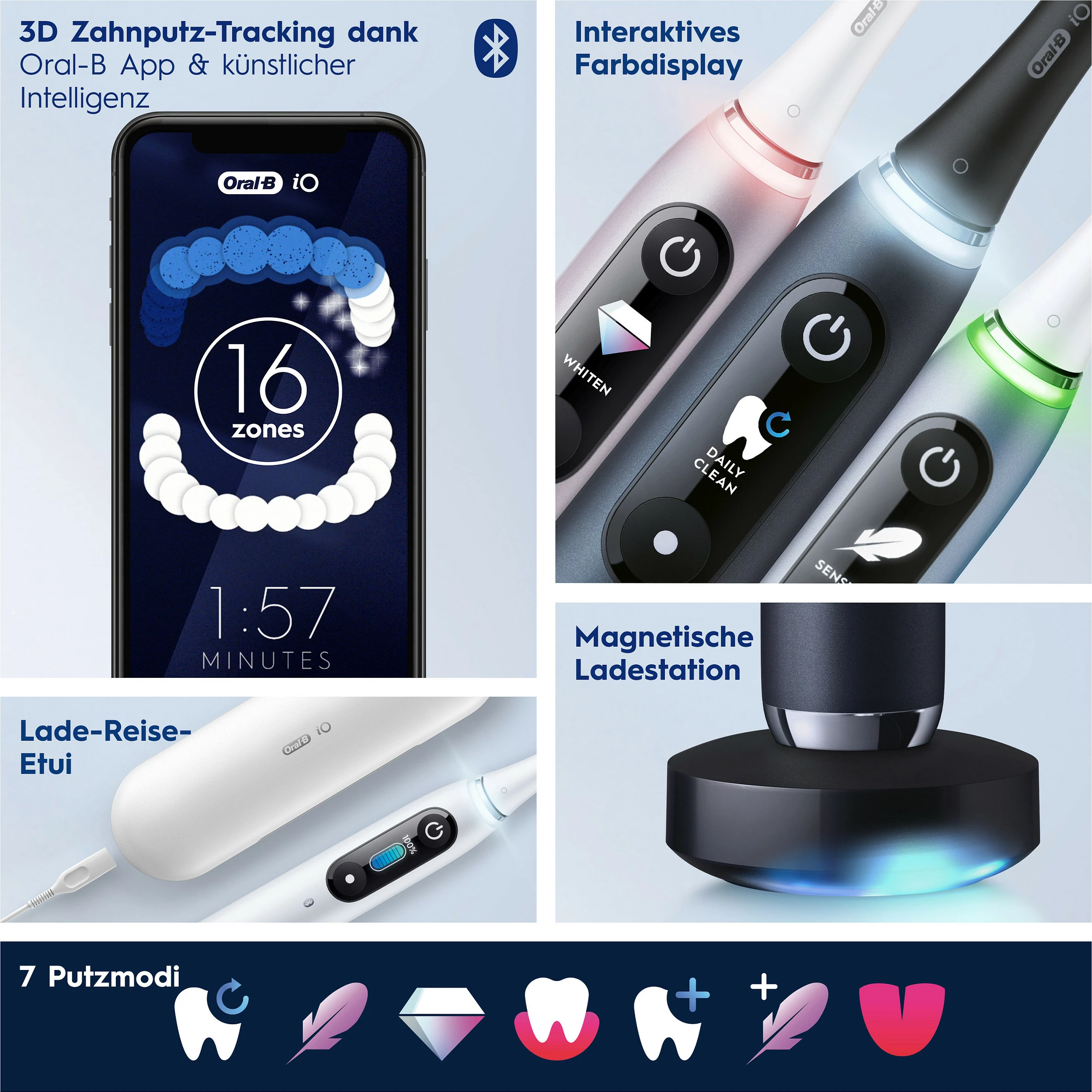 Furçë dhëmbësh elektrike Oral-B iO Series 9n, 6 mënyra, Bluetooth, me kuti udhëtimi, rozë