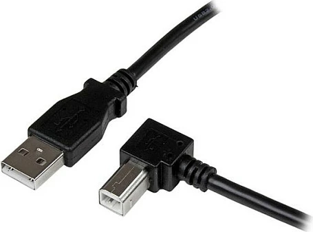 Kabllo USB 2.0 StarTech USBAB1MR, USB-A në USB-B këndore, 1m, 480Mbps, e zezë