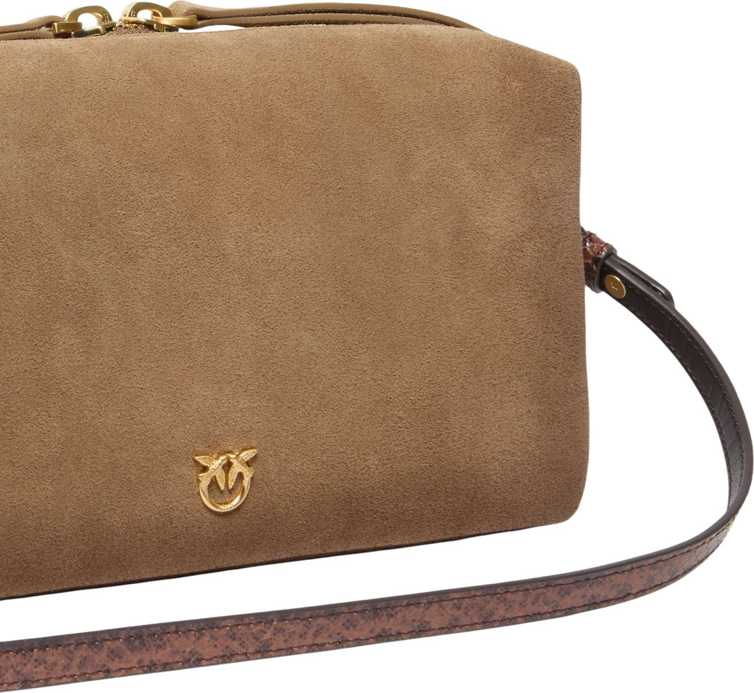 Çantë për femra Pinko Bauletto Trittico Suede Sprayi 106761 A3DB, bezhë