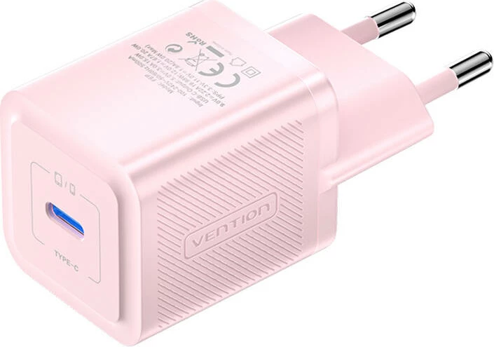 Karikues muri Vention FEPP0-EU, USB-C, 20W, GaN, rozë