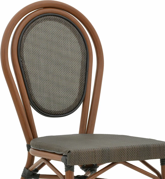 Karrige Nacia alumini-kafe e errët tekstilene gri 45x59x85cm