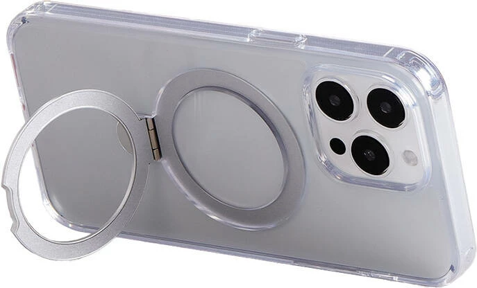 Mbështjellës magnetik për celular Joyroom JR-BP004 për iPhone 15, transparent me mbajtëse