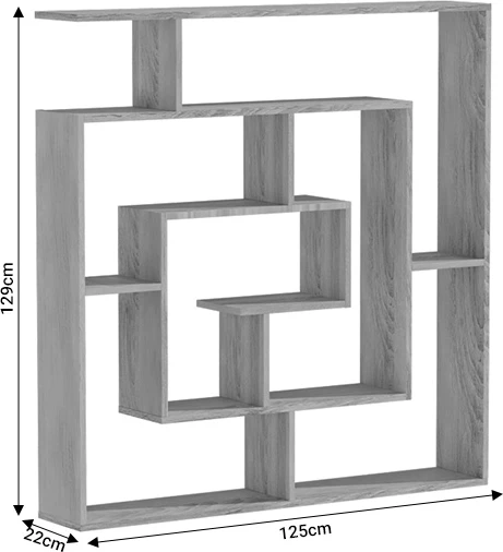 Raft librash Nardy ngjyrë mermeri të bardhë 125x22x129cm