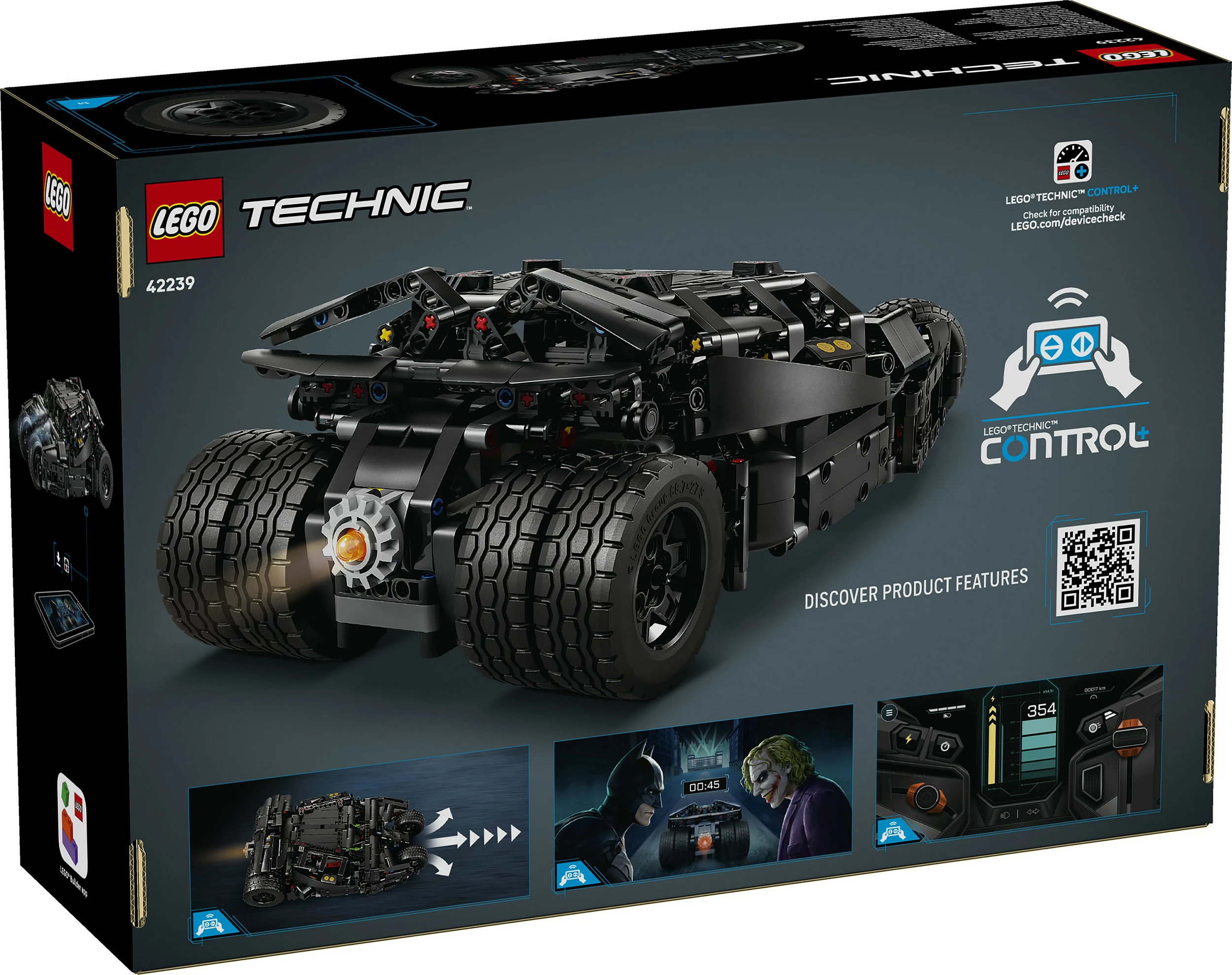 Set ndërtimi LEGO Technic 42239 Batmobile Tumbler, 719 pjesë, Control+, multicolor